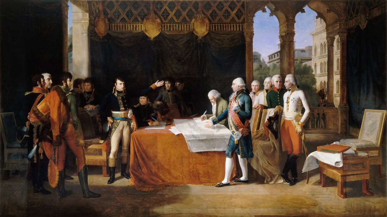 The Preliminaries of Leoben, 17th April 1797 af Guillaume Guillon Lethière