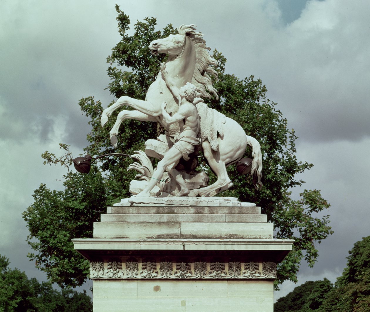 En af de to "Marly-heste", 1739-45 (marmor) af Guillaume I Coustou