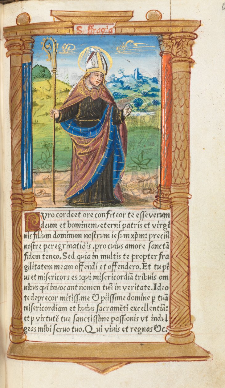 Trykt Timebog Brug af Rom: fol. 96r, St. Augustine, 1510. af Guillaume Le Rouge