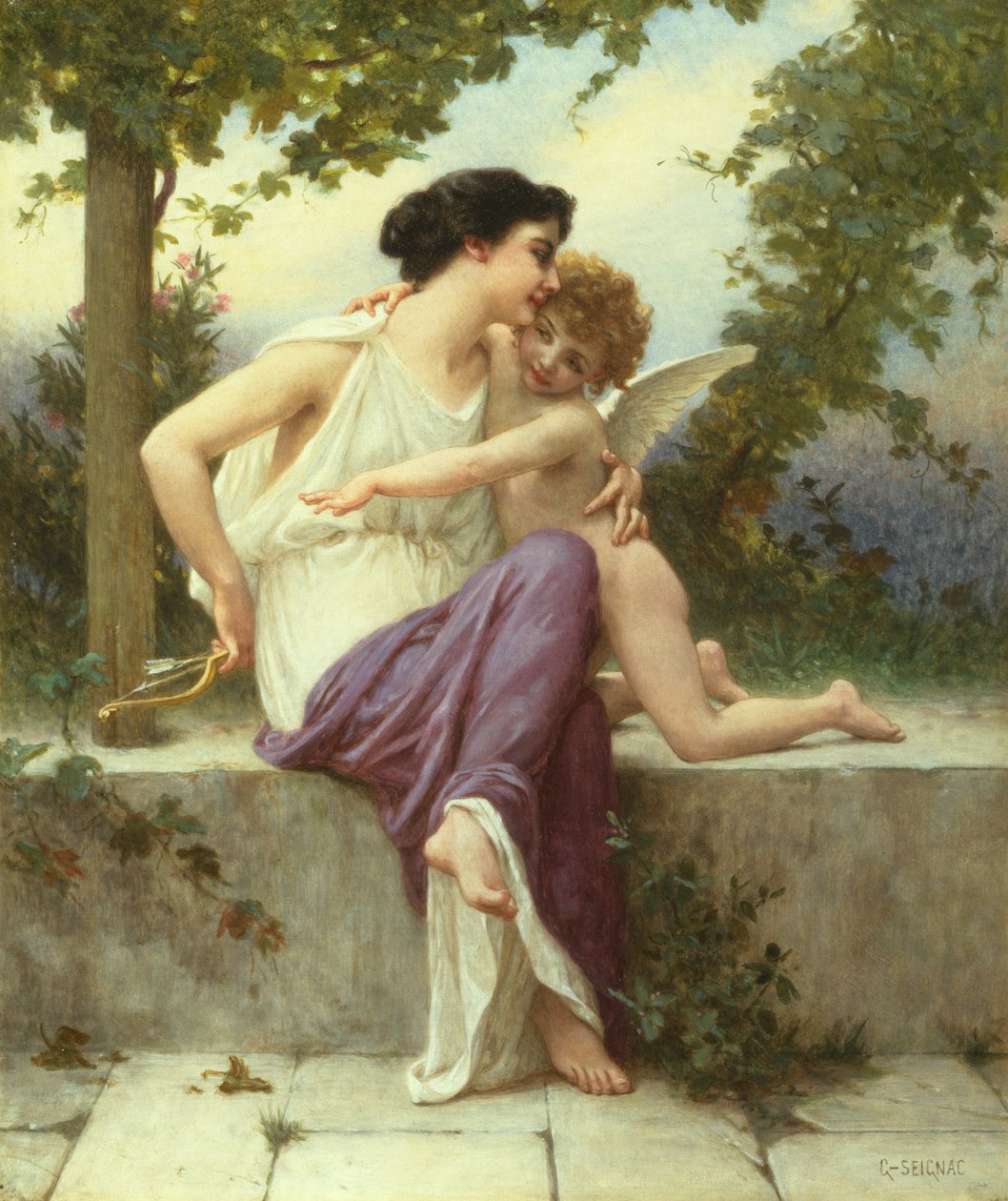 Love Disarms (olie på lærred) af Guillaume Seignac