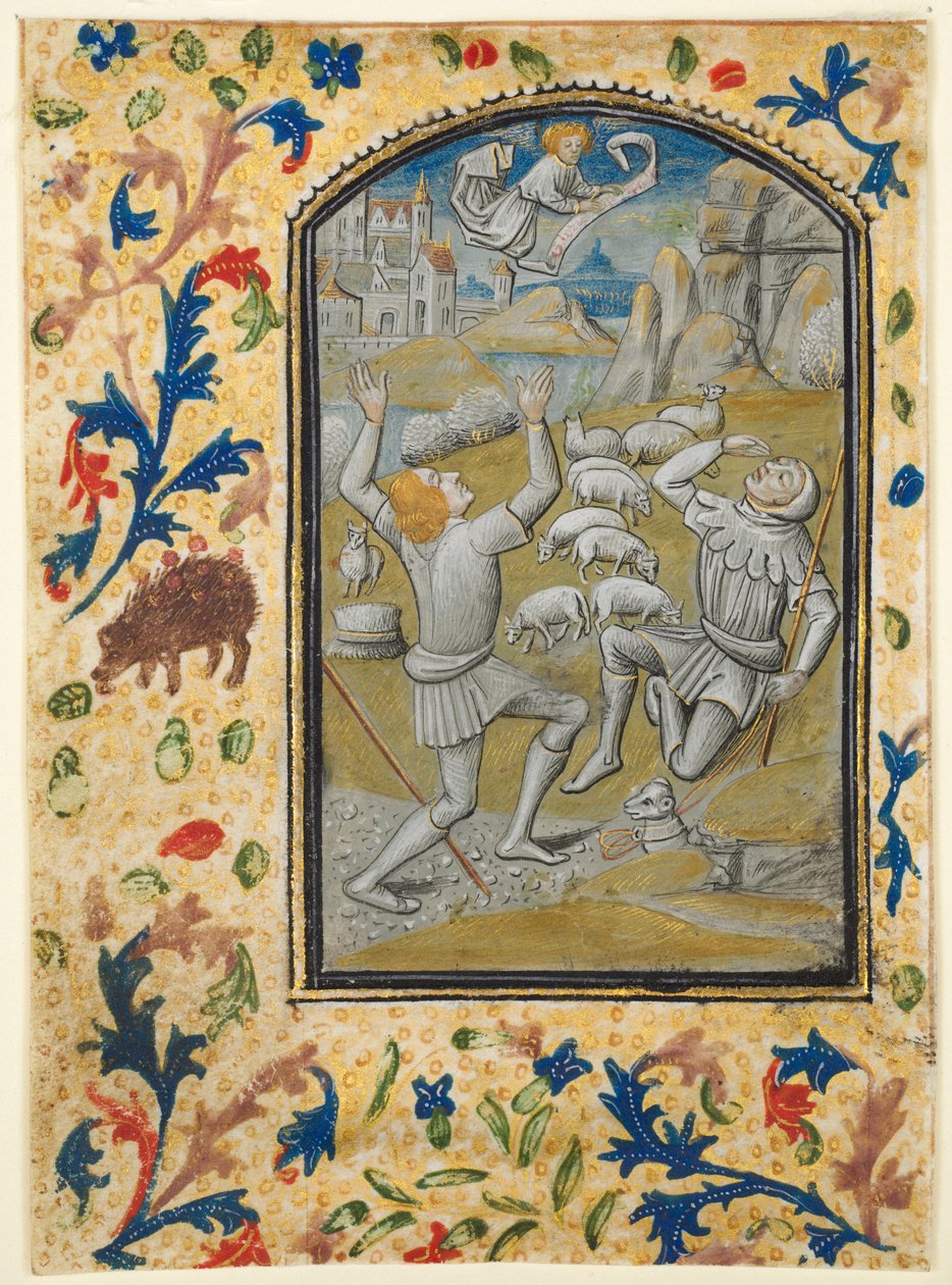 Blad fra en timebog: Jomfruens kroning, ca. 1470-1480. af Guillaume Vrelant