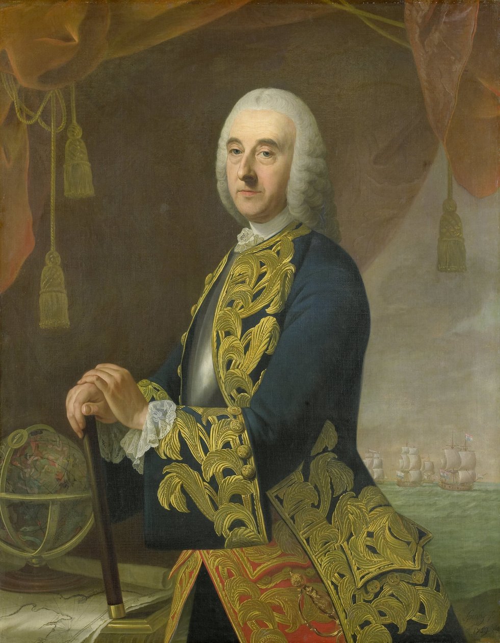 Portræt af viceadmiral Hendrik Lijnslager, søn af Harmen Lijnslager og Judith Allijn af Guillaume de Spinny