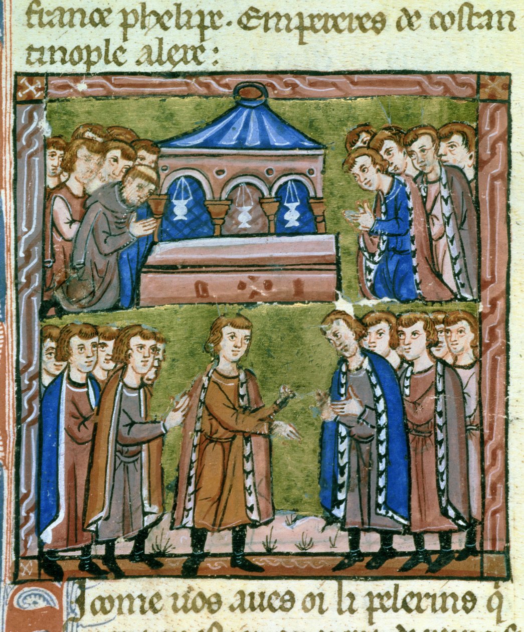 Godefroy de Bouillon og croises i bøn ved Den Hellige Grav - Valg af Godefroy de Bouillon som optaget til Den Hellige Grav, juli 1099 af Guillaume de Tyr