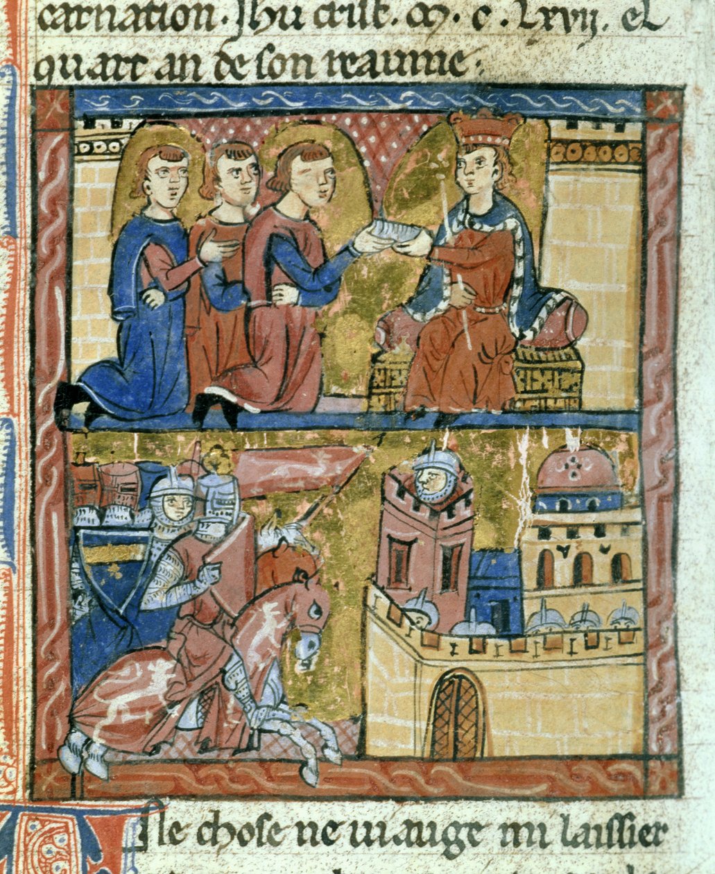 Sendebud bringer et brev fra kejser Manuel I Comnene til Amaury I af Jerusalem - Krydser belejrer Bilbeis af Guillaume de Tyr