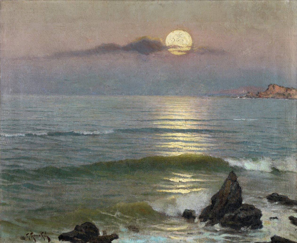 Moonlight - Gómez Gil, Guillermo (1862-1942) - ca. 1910 - Olie på lærred - 43x53 - Carmen Thyssen Museum, Malaga af Guillermo Gomez y Gil