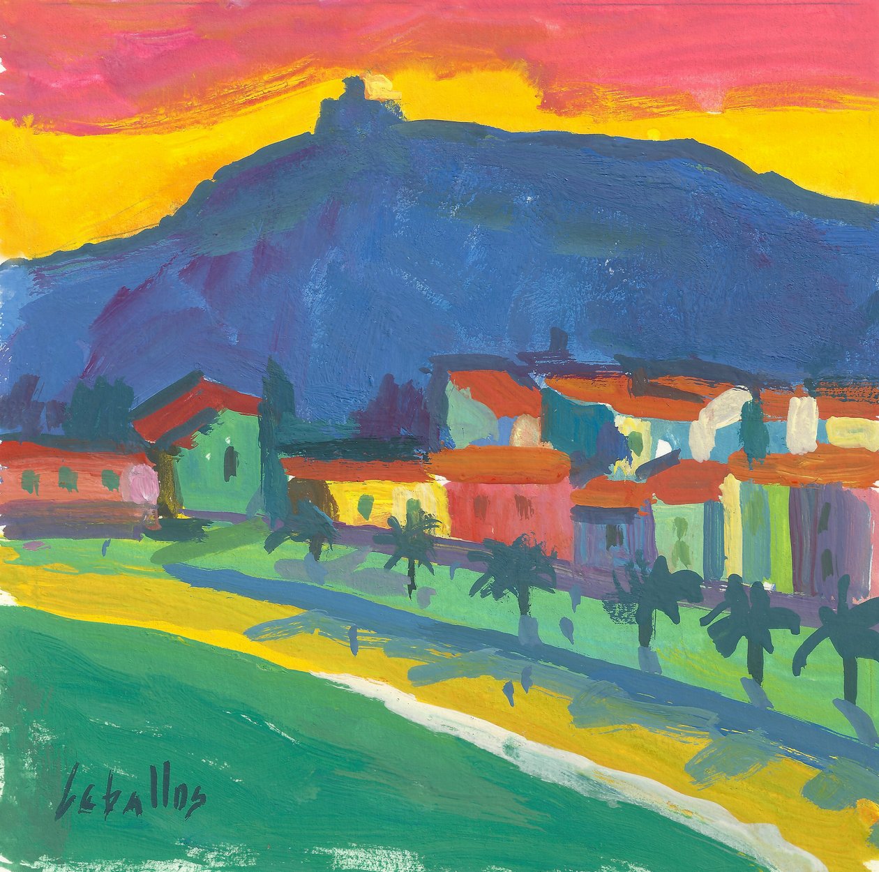Collioure, 2012 (gouache på papir) af Guillermo Martí Ceballos