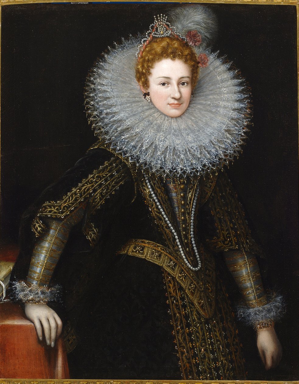 Portræt af Veronica Spinola Serra, begyndelsen af det 17. århundrede (olie på lærred) af Guilliam van Deynen