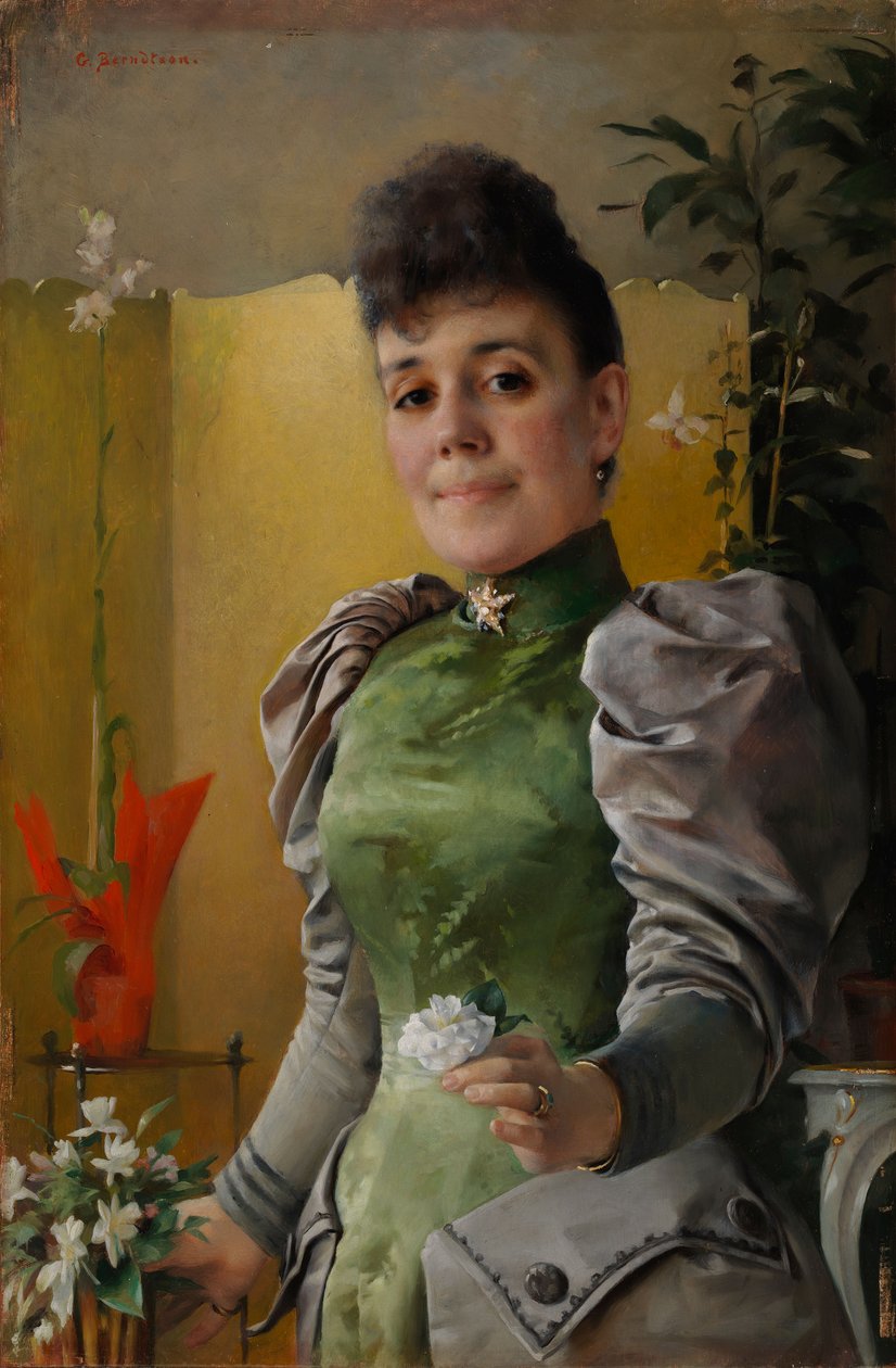Portræt af fru Maria von Wahlberg (født Sinebrychoff) af Gunnar Berndtson