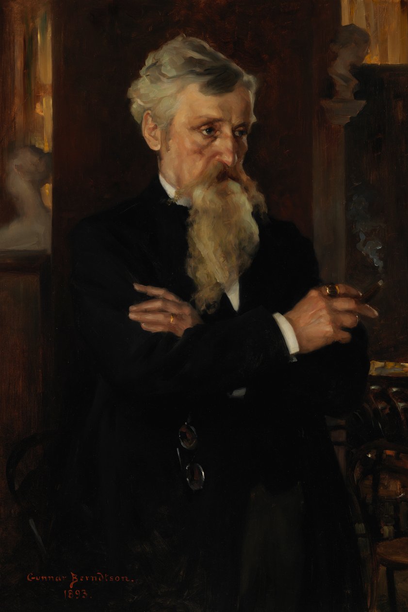 Portræt af August Schauman, journalist af Gunnar Berndtson