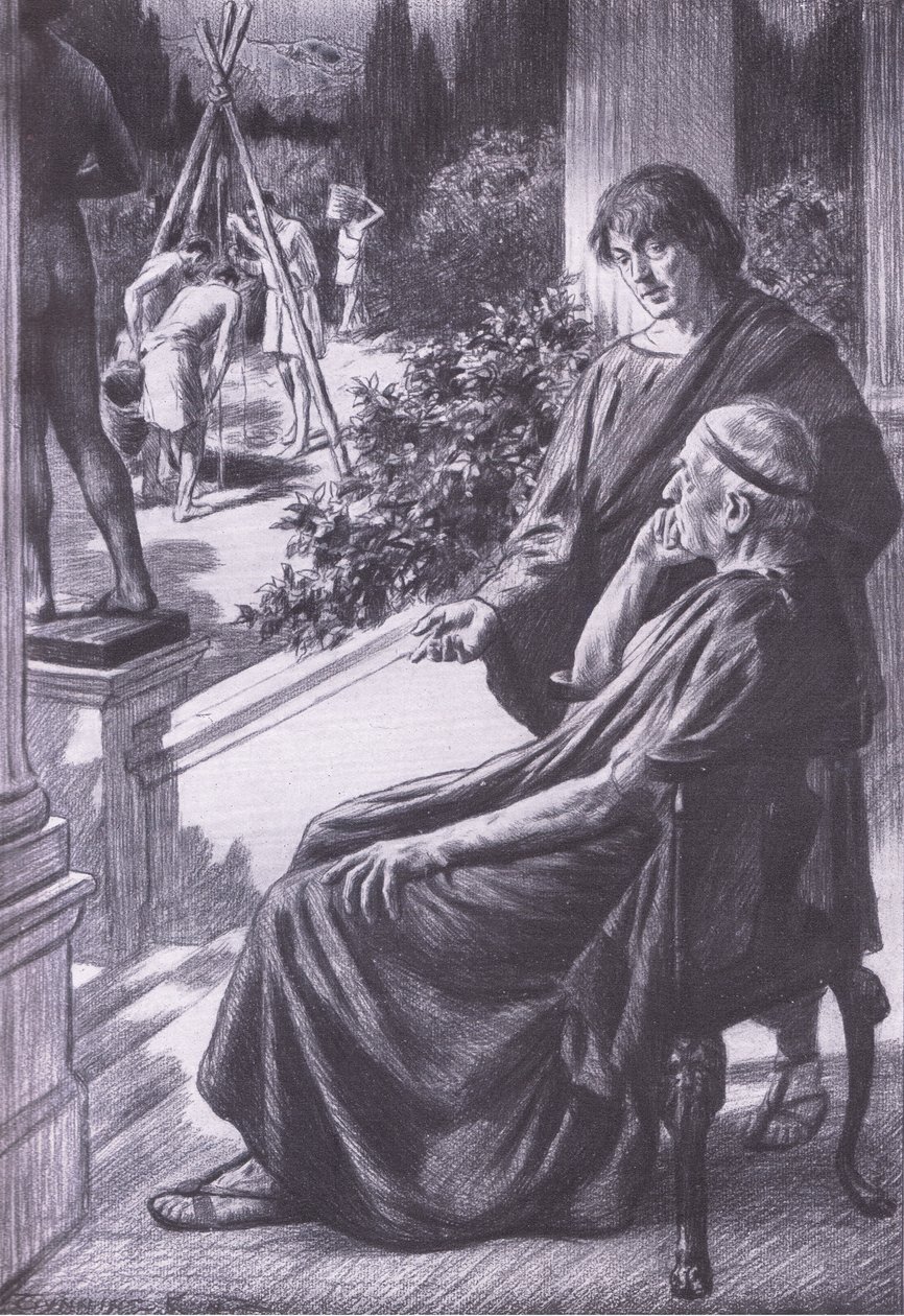 Demetrius løser et vanskeligt problem, Bibbys Annual, 1916-1917 af Gunning King