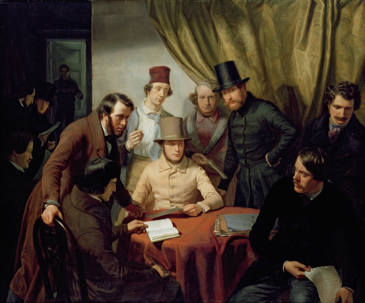 Medlemmerne af Hamburgs Kunstnerklub, 1840 af Gunther Gensler