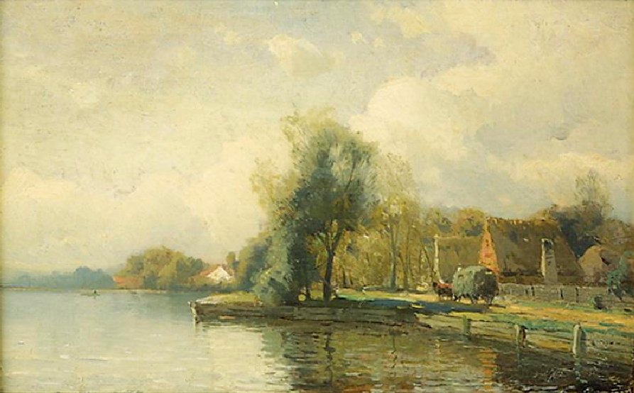 Landskab med dam af Gustaf Rydberg