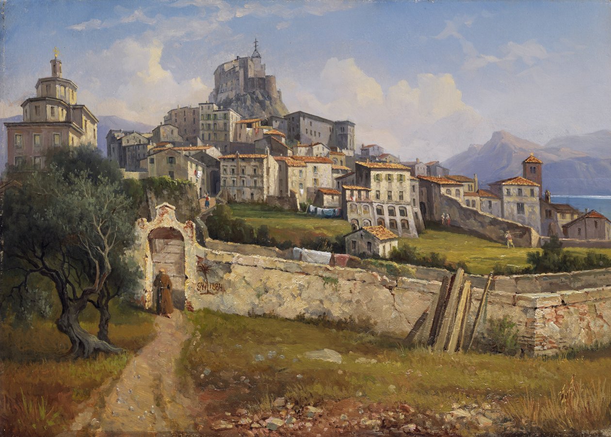 Udsigt over Subiaco af Gustaf Wilhelm Palm