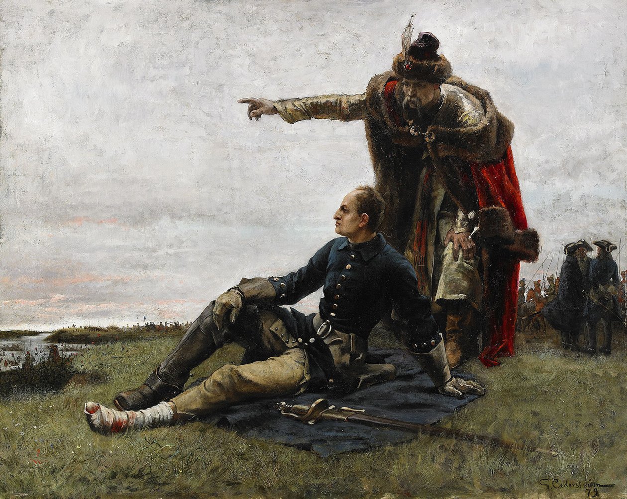 Karl XII af Sverige og Ivan Mazepa efter slaget ved Poltava, 1879 af Gustaf Cederström