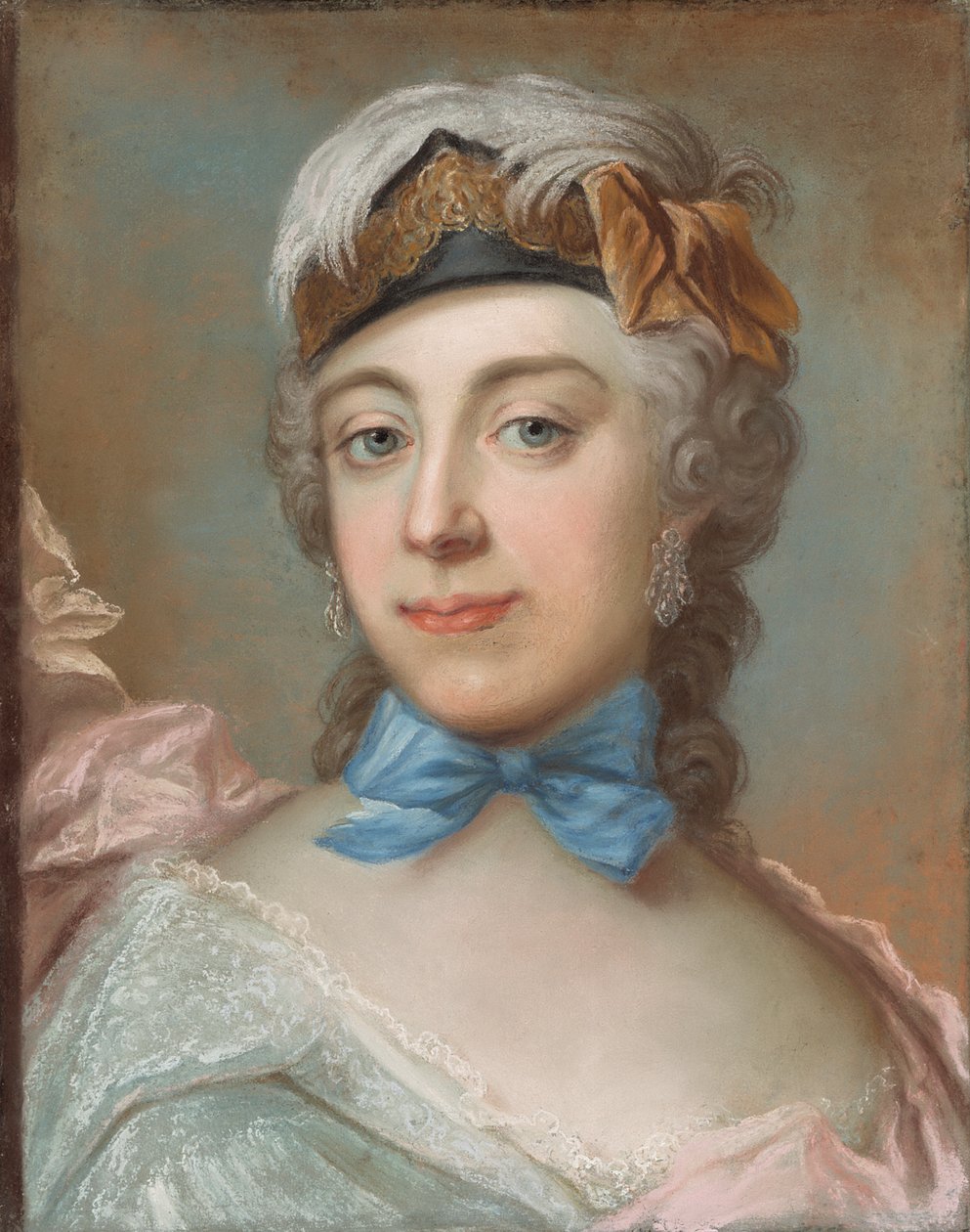 Portræt af baronesse Ulrika Charlotta Sprengtporten 1724-1780. af Gustaf Lundberg