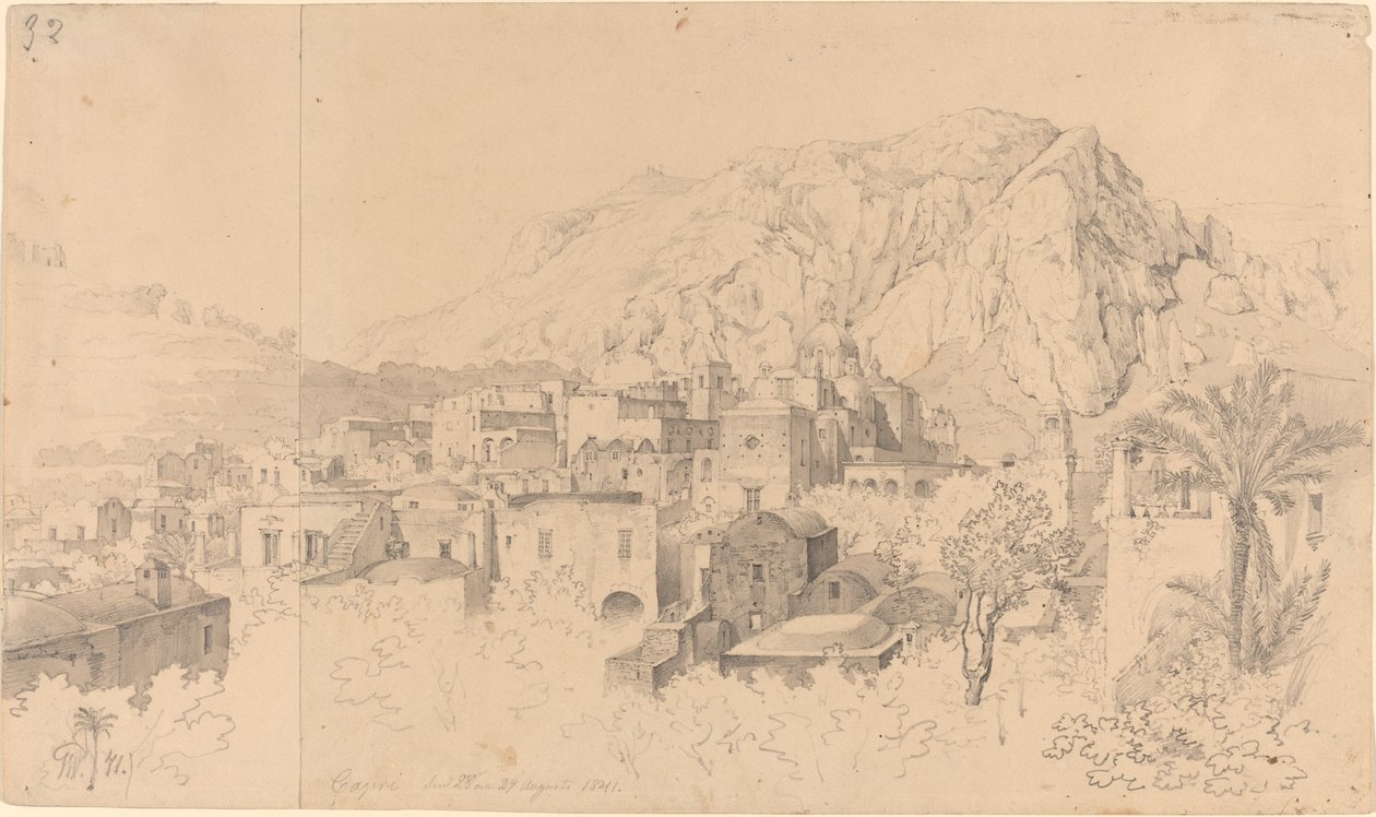 Udsigt over Capri af Gustaf Wilhelm Palm