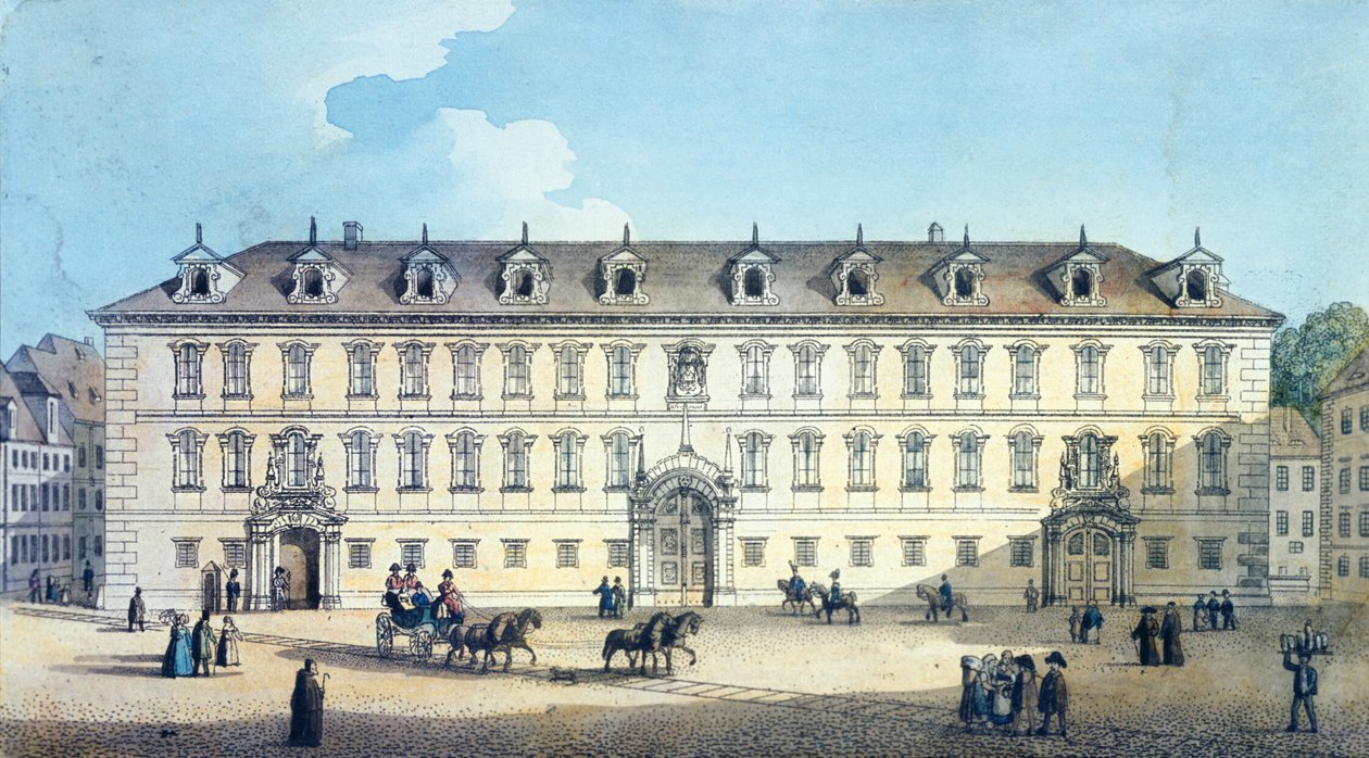 Wallenstein Palace, ca. 1830 af Gustav Friedrich Amalius Taubert