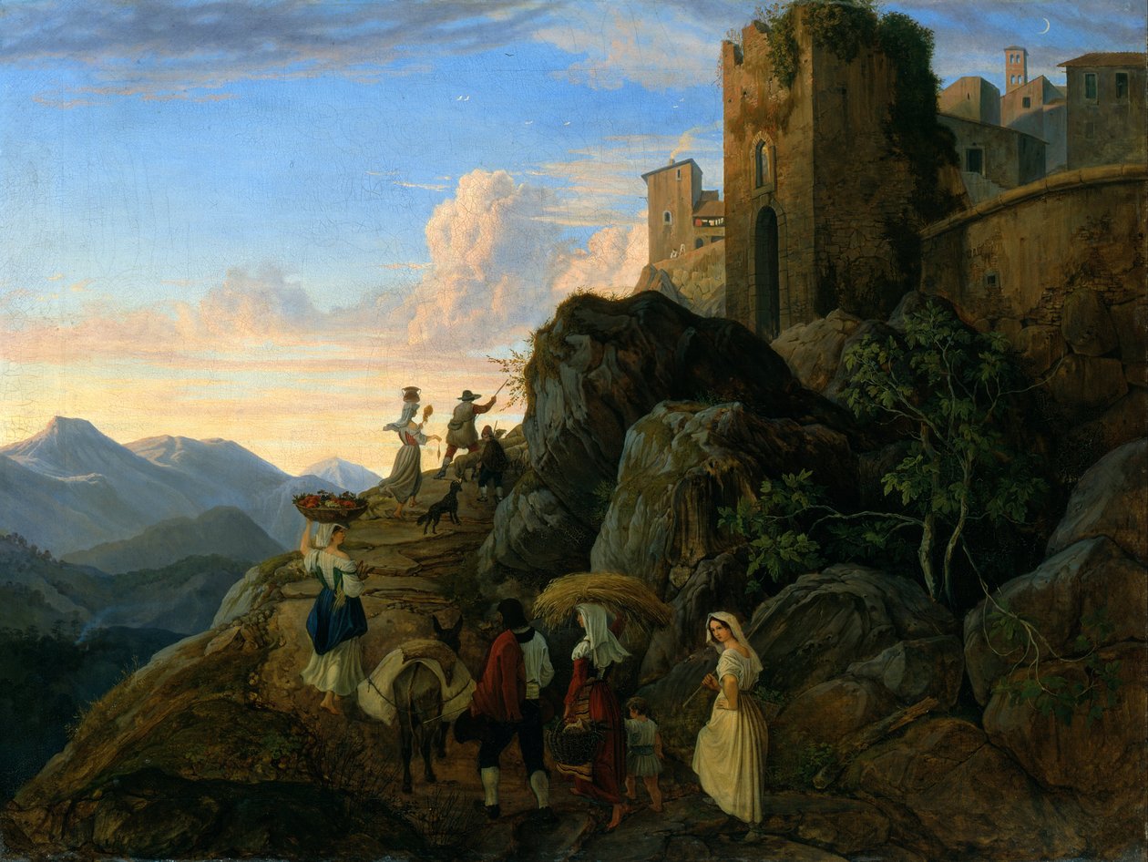 Civitella (aften) af Gustav Karl Ludwig Richter
