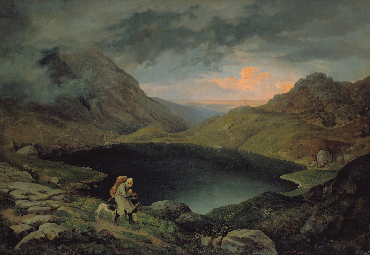 Dam i Giant Mountains af Gustav Karl Ludwig Richter