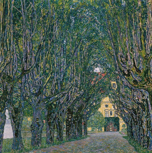 Avenue i parken Schloss Kammer af Gustav Klimt
