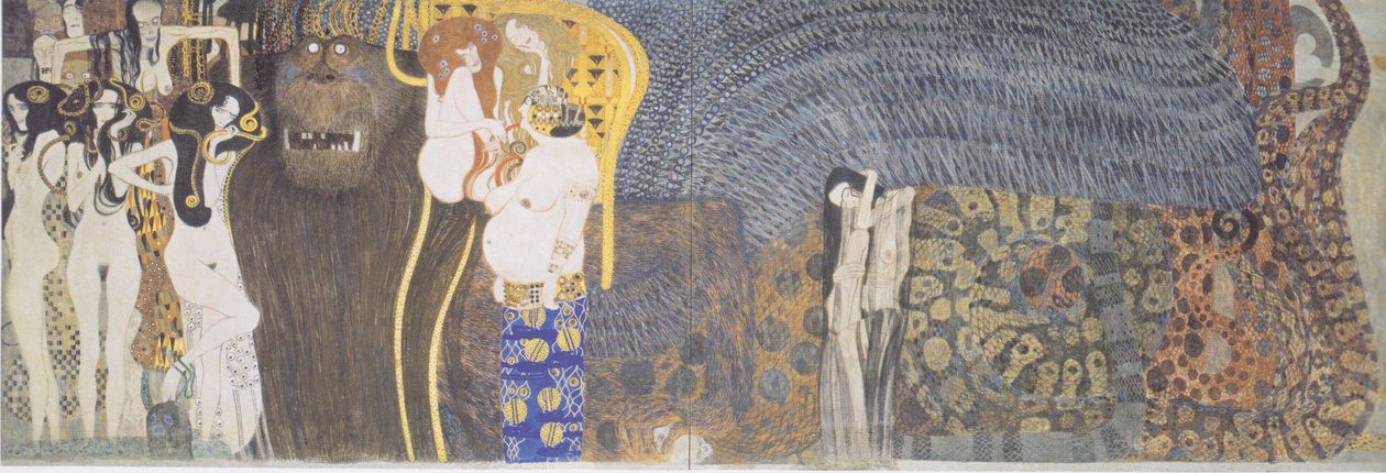 Bethoven frise - central væg af Gustav Klimt