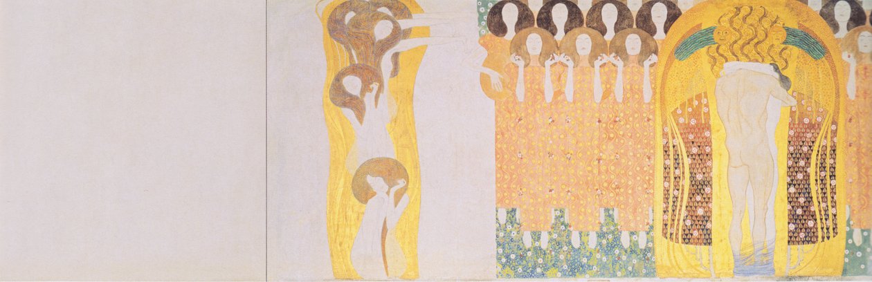 Bethovenfrieze - højre sidevæg af Gustav Klimt