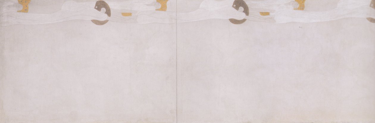 Bethoven frise - venstre sidevæg - detalje af Gustav Klimt