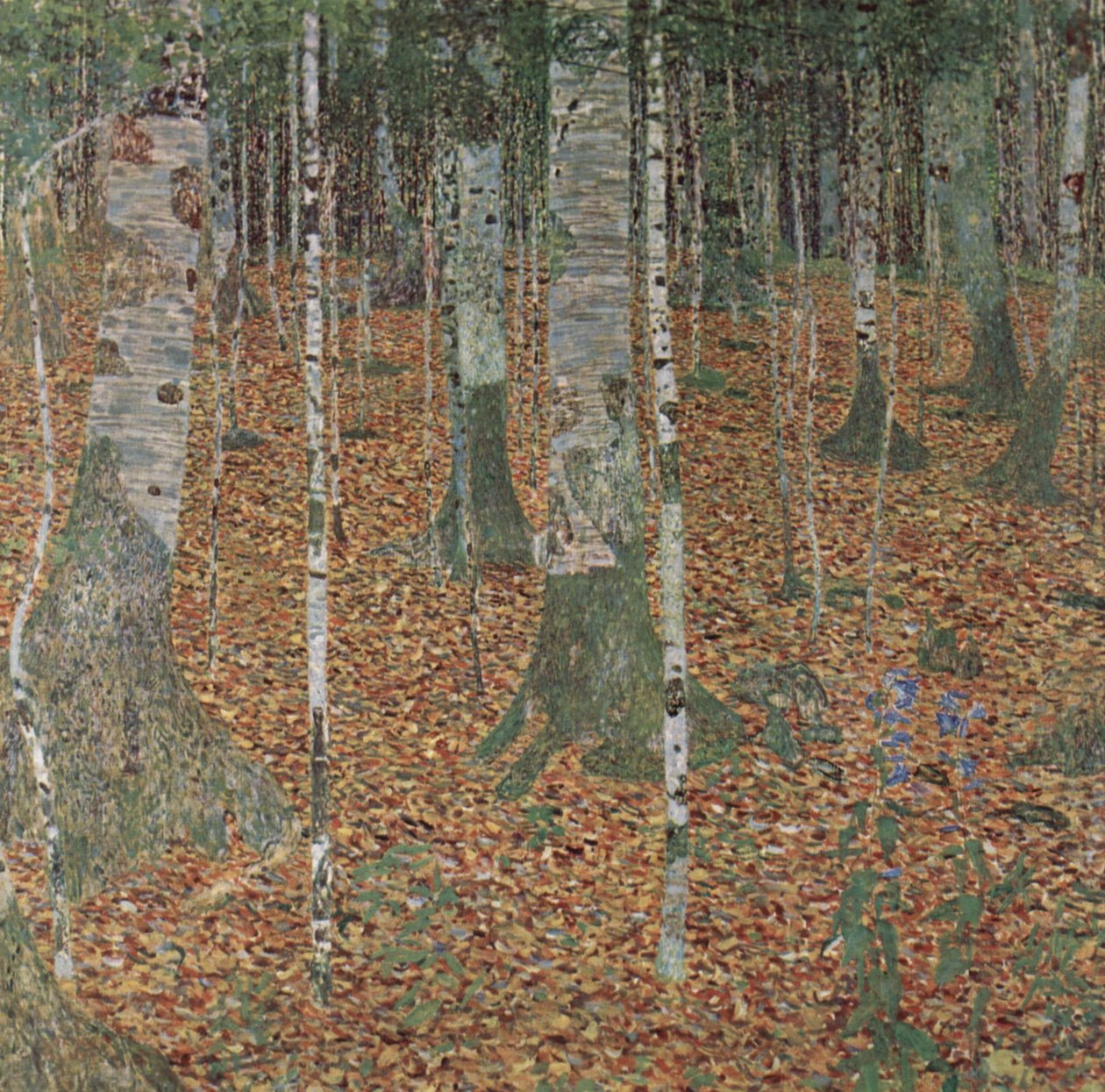 Birkenwald af Gustav Klimt
