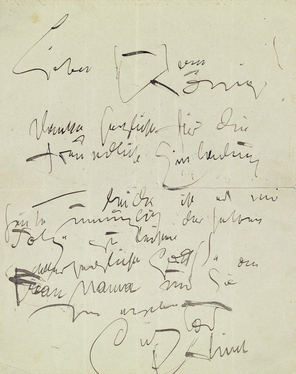 Brev fra Gustav Klimt til Ludwig M. König af Gustav Klimt