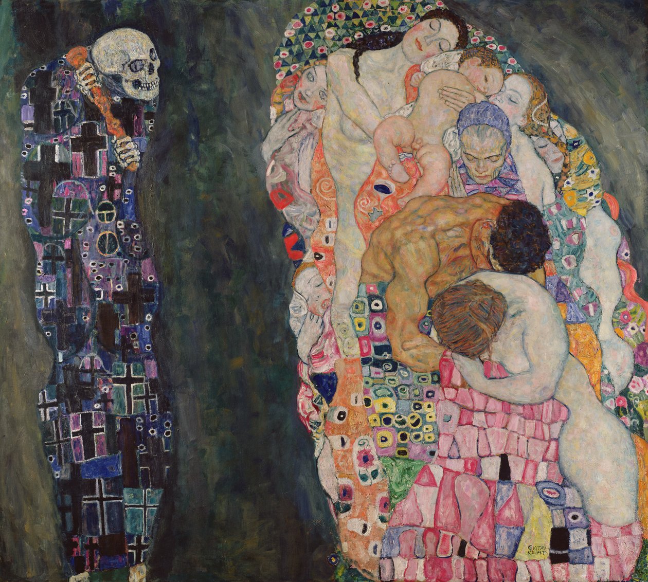 Død og liv, ca. 1911 af Gustav Klimt