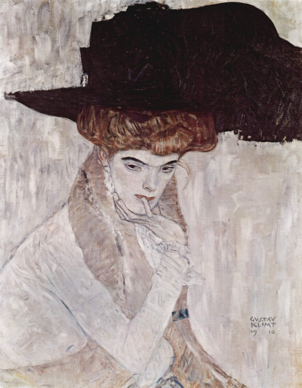 Den sorte hat af Gustav Klimt