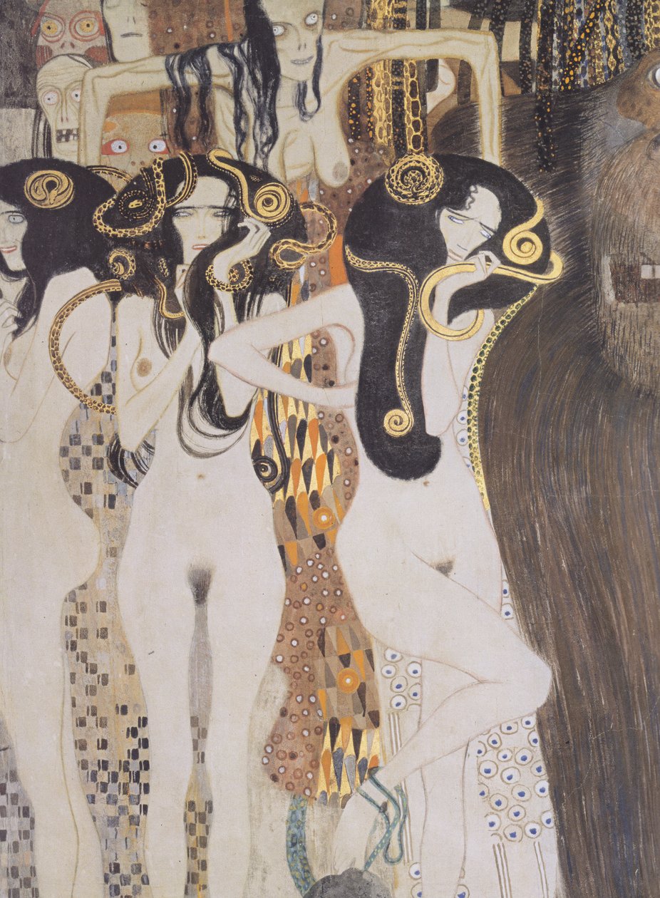 Gorgonerne og Typhoeus af Gustav Klimt