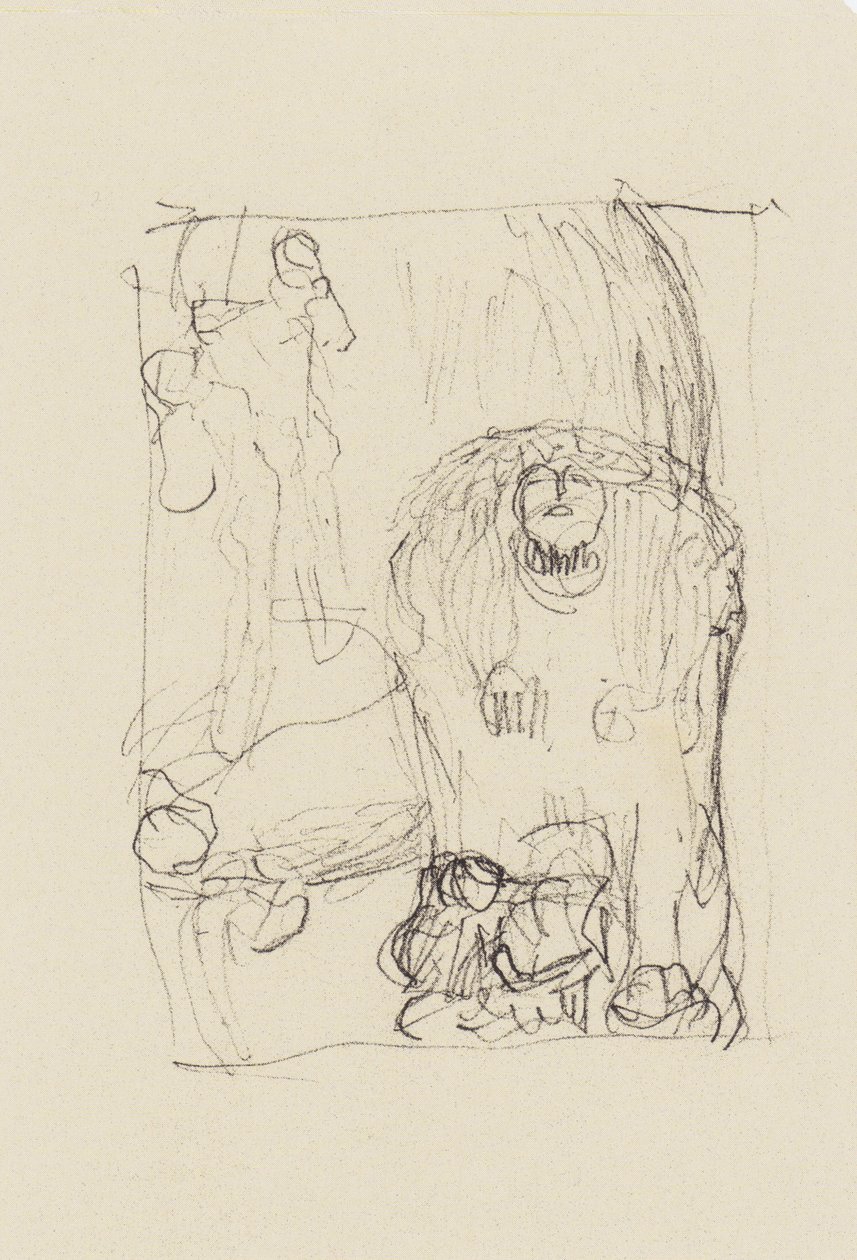 Sfinxen, kærester med barn, figur på nederste kant af Gustav Klimt