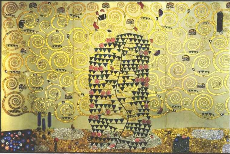 Opfyldelse - Opfyldelse - Arbejdsskabelon til stocletfrisen af Gustav Klimt