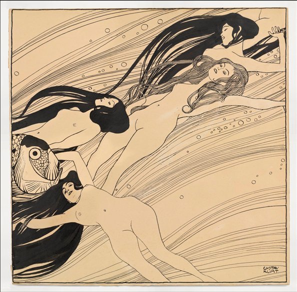 Fiskeblod af Gustav Klimt