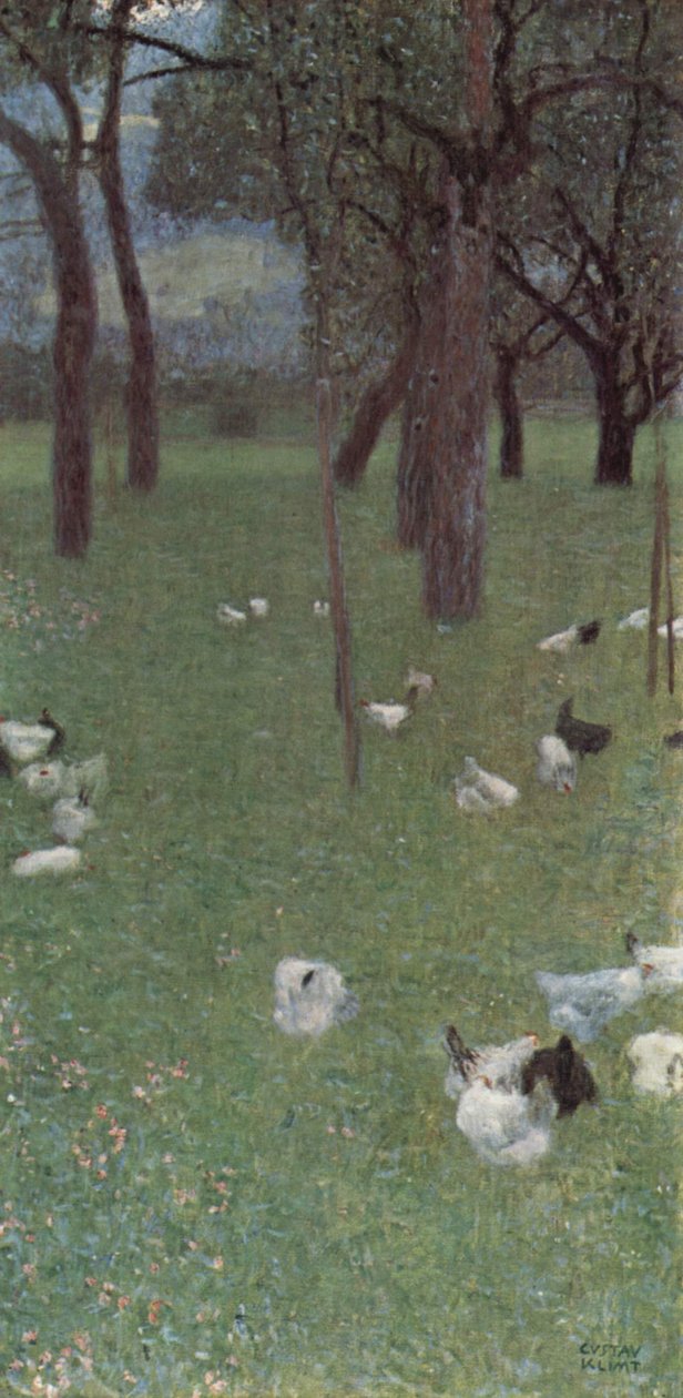 Have med kyllinger i St. Agatha af Gustav Klimt