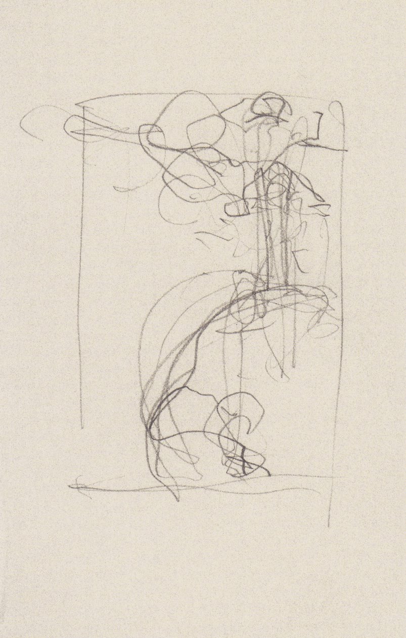 Justitia med sit sværd trukket fra en forhøjet position af Gustav Klimt