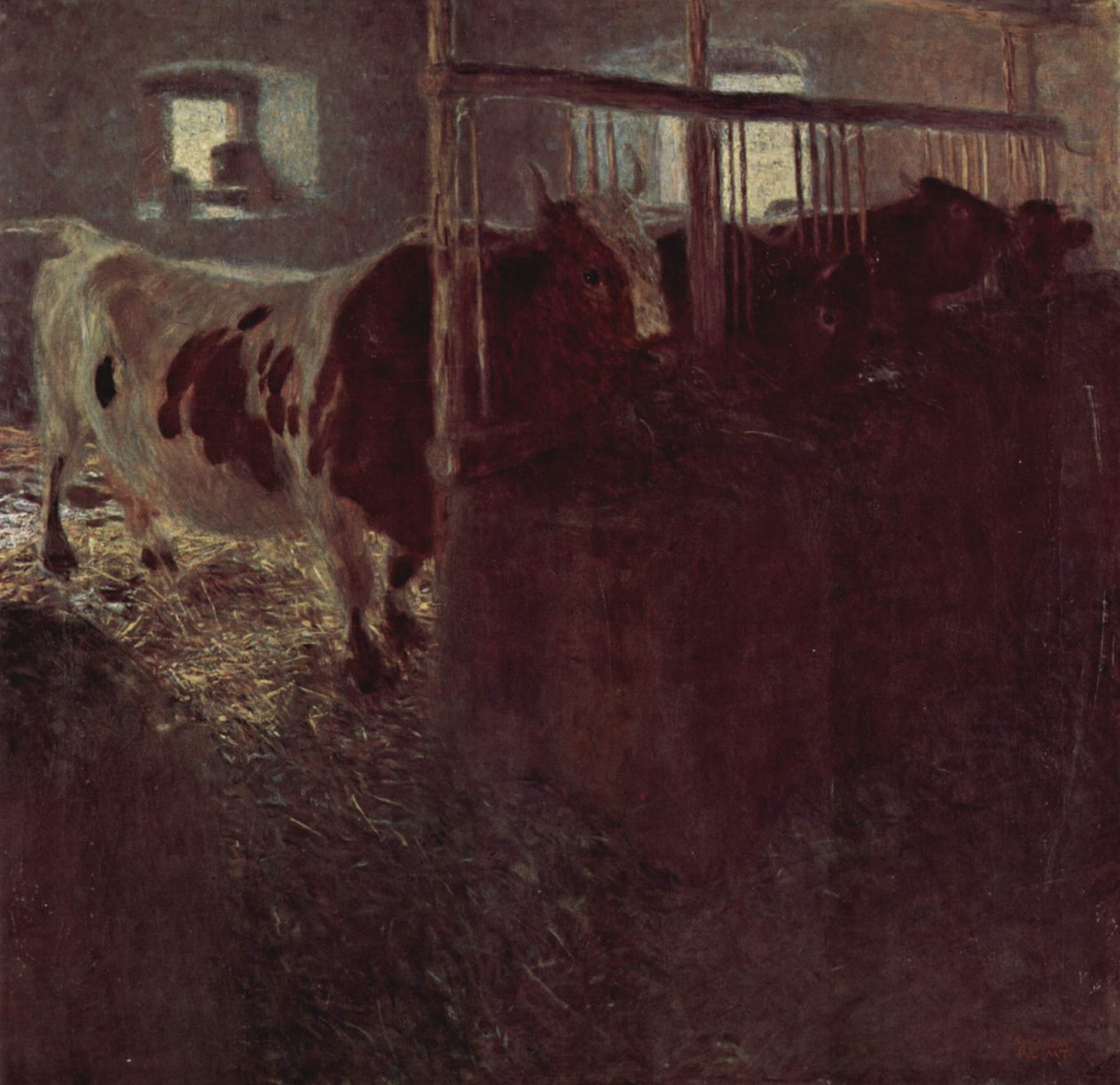 Køer i stalden af Gustav Klimt