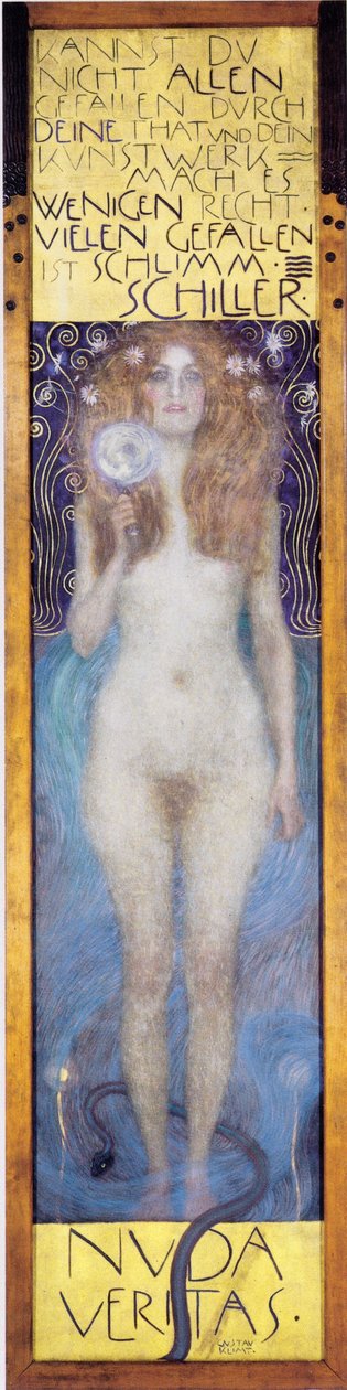 Nøgen Veritas af Gustav Klimt