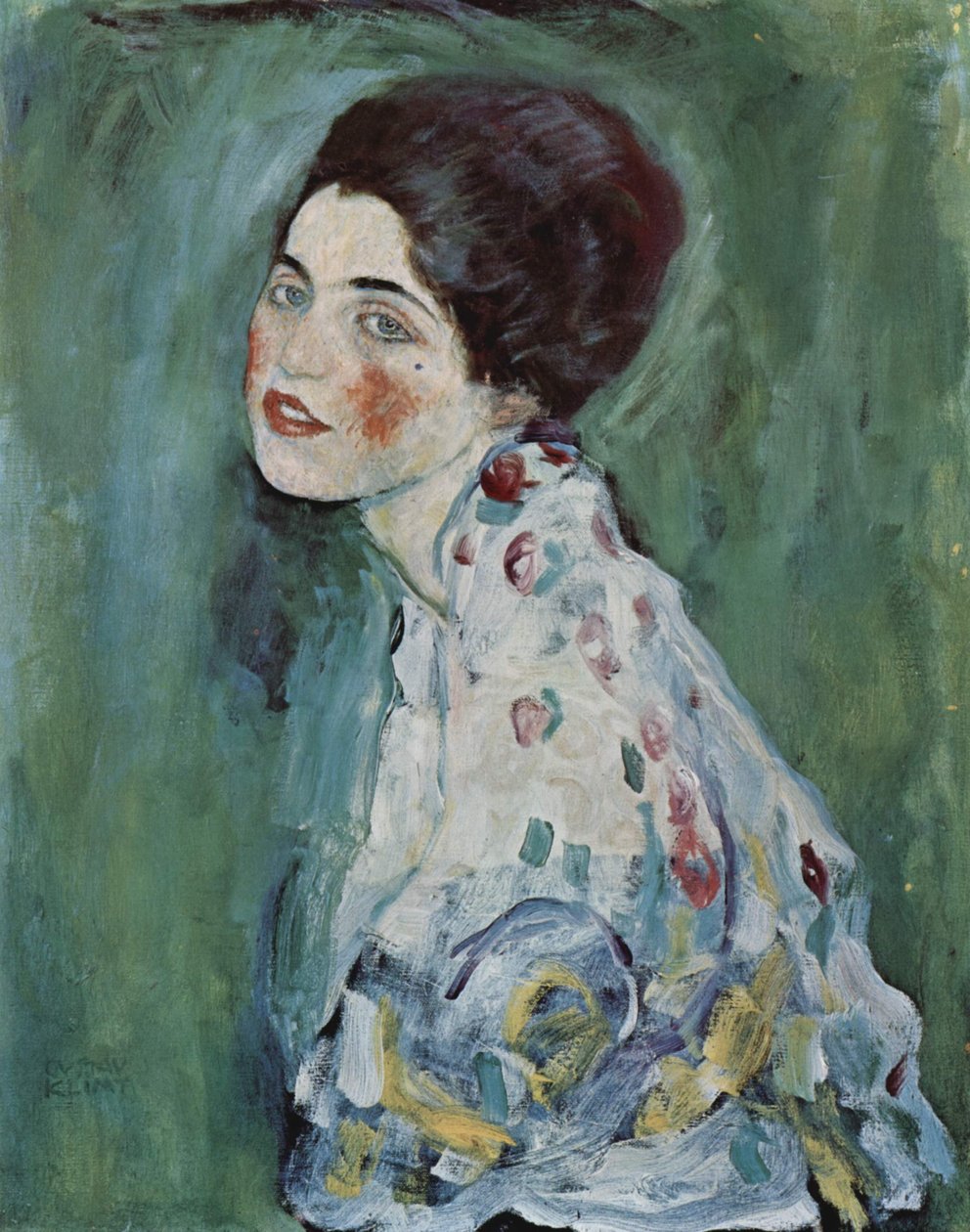 Portræt af en dame af Gustav Klimt