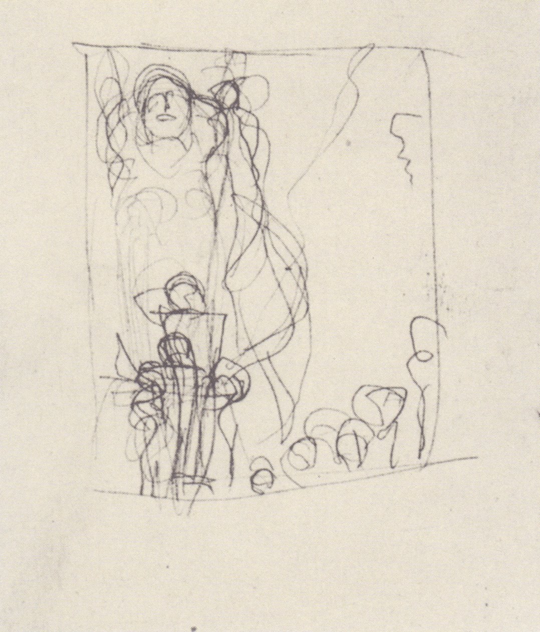 Skitse om retspraksis af Gustav Klimt