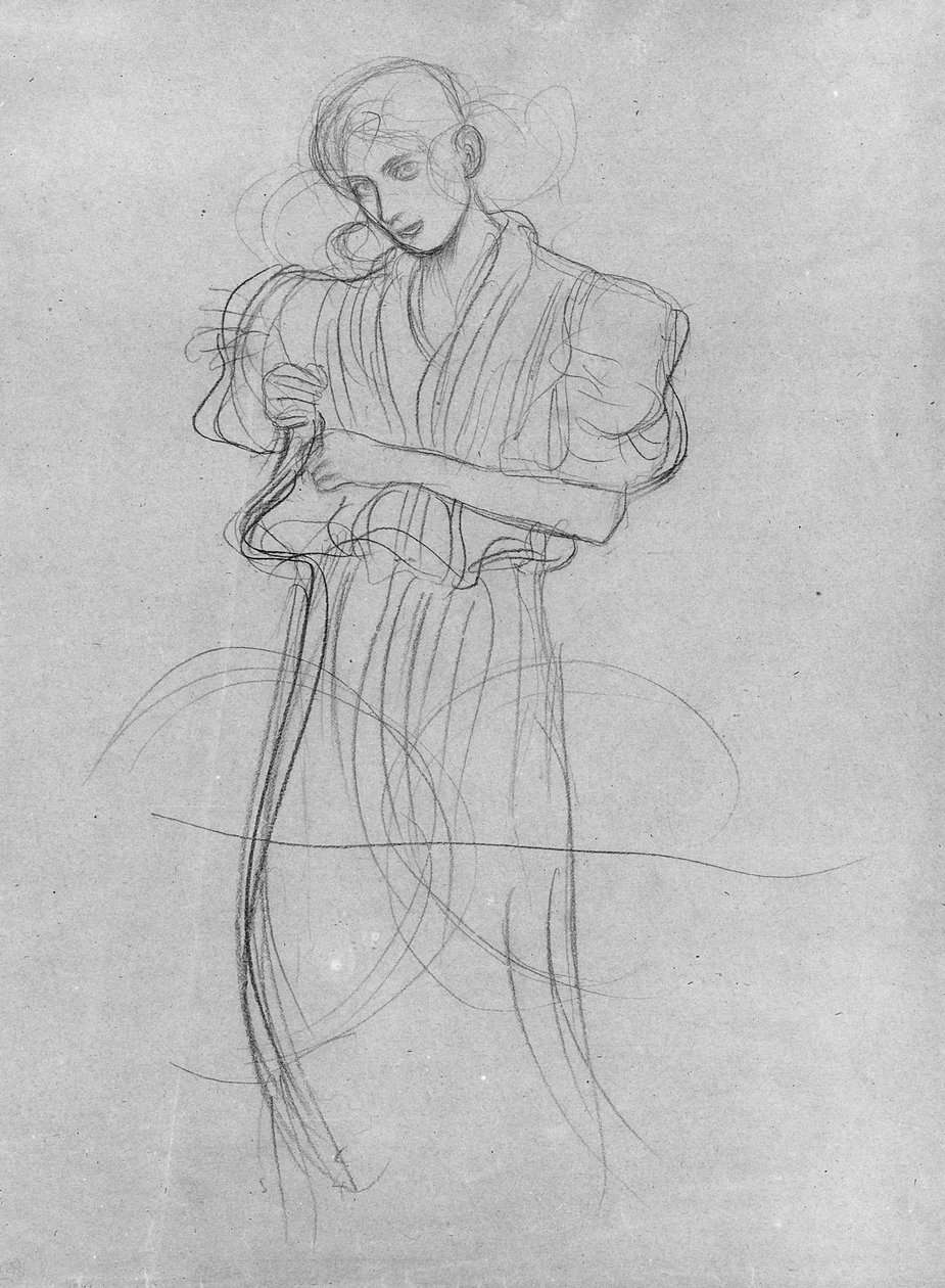 Stående klædt kvinde, 1903 af Gustav Klimt