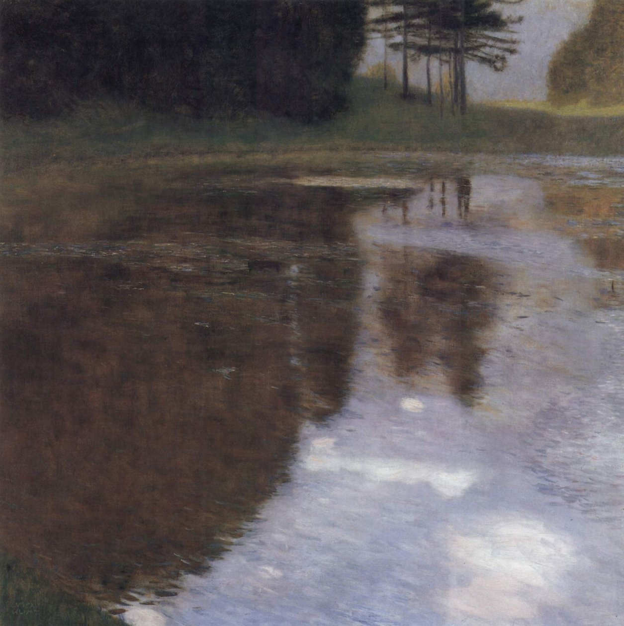 Stille dam i parken Kammer af Gustav Klimt