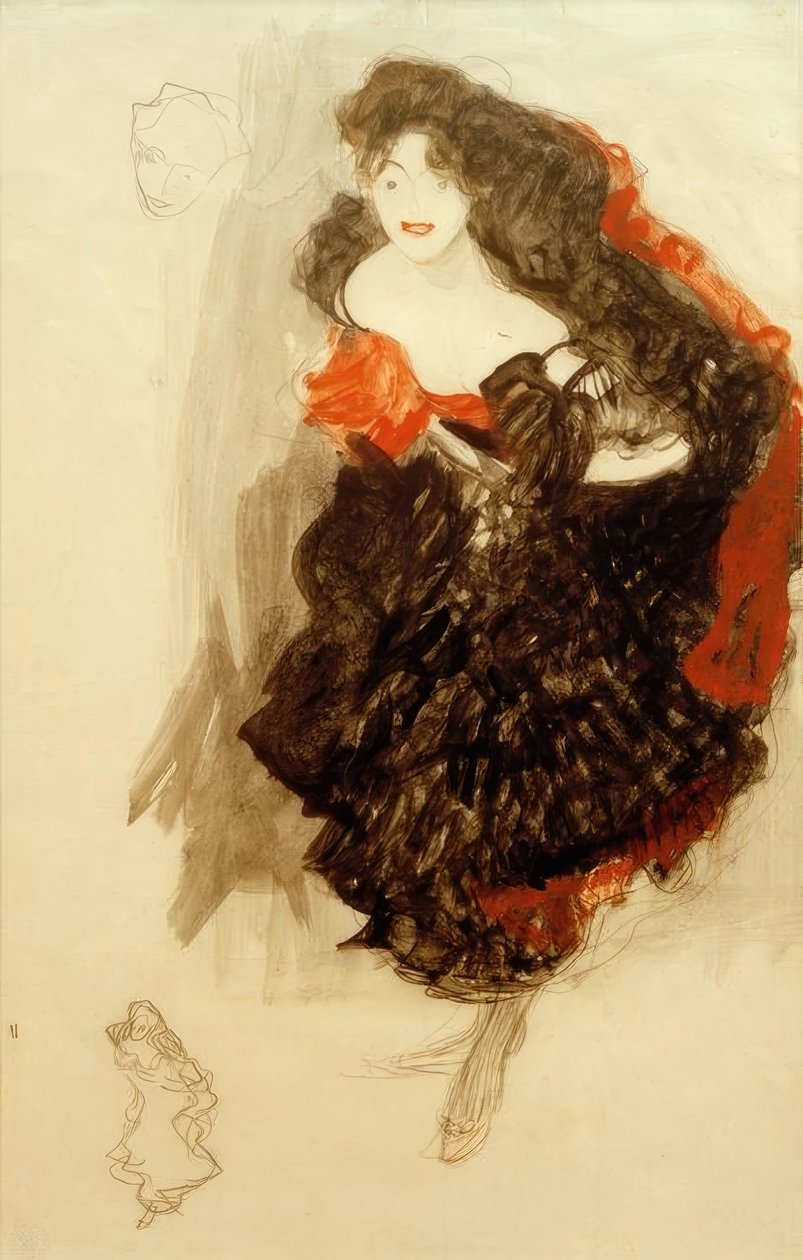 Undersøgelse af Judith II af Gustav Klimt