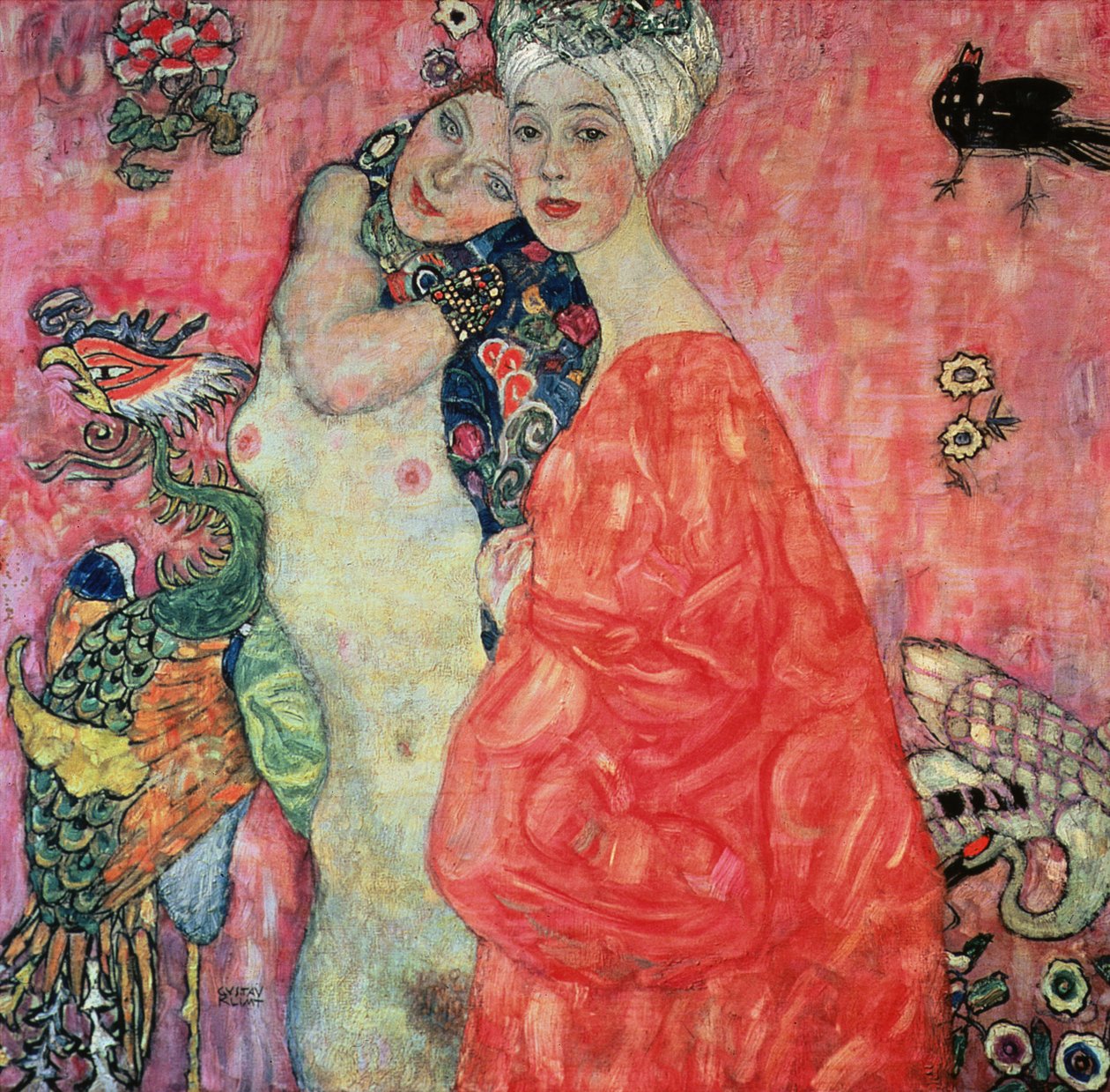 Veninderne, 1916-17 (ødelagt i 1945) af Gustav Klimt