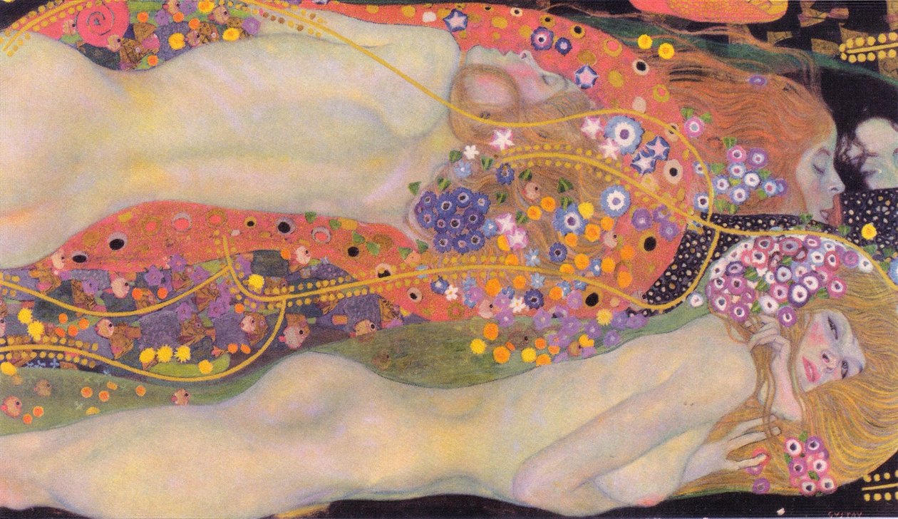 Water slanger II (veninder) af Gustav Klimt