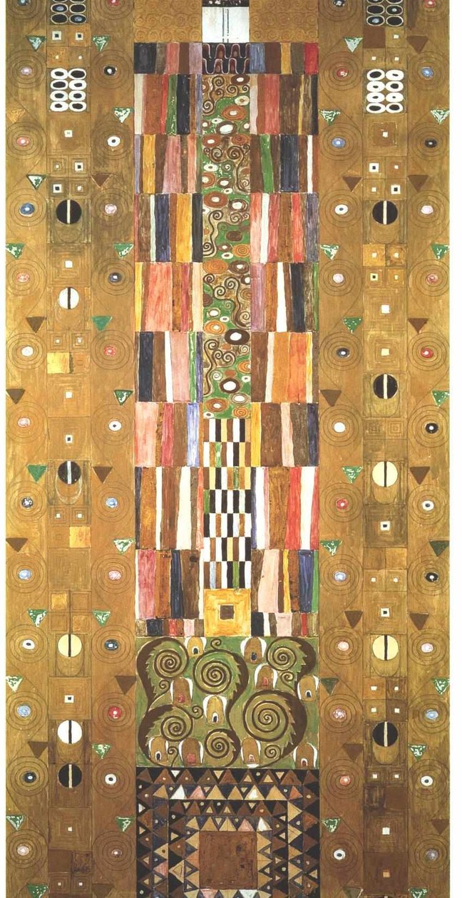 Arbejdsskabelon til stocletfrisen for enden af ​​væggen af Gustav Klimt