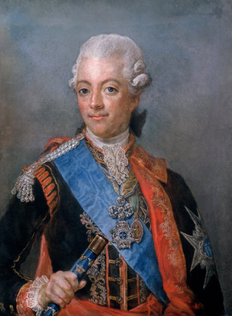 Kong Gustav III (1746-92) af Sverige (pastel) af Gustaf Lundberg