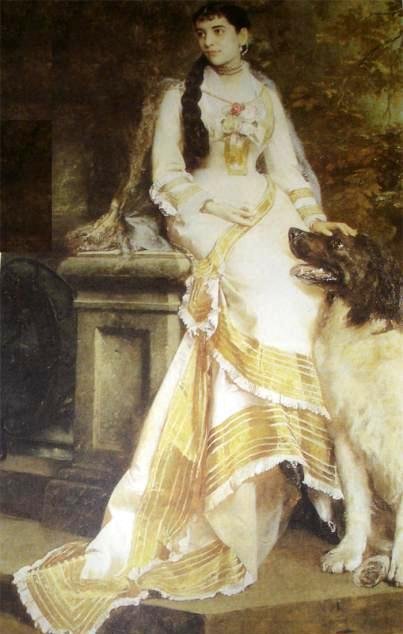 Portræt af Ana Clara Breves de Moraes Costa - Madame Haritoffn af Gustav Karl Ludwig Richter