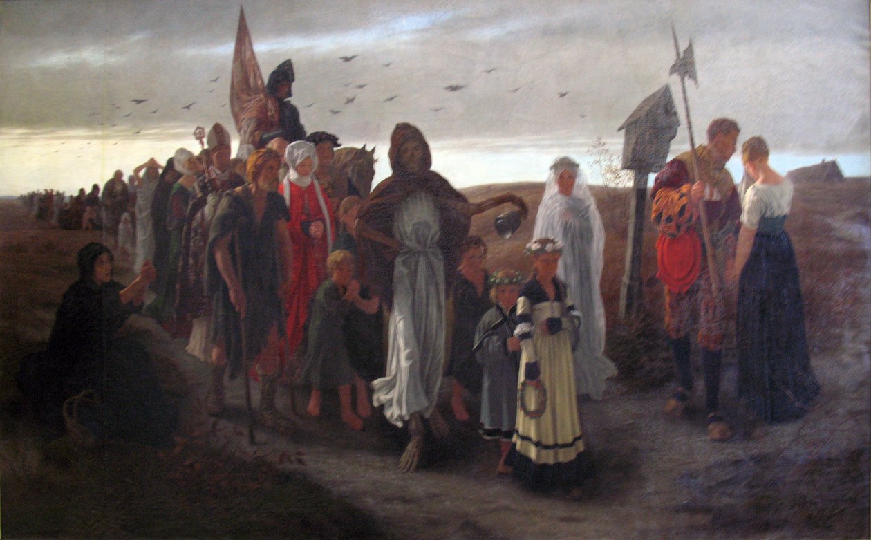 Procession af død af Gustav Adolph Spangenberg